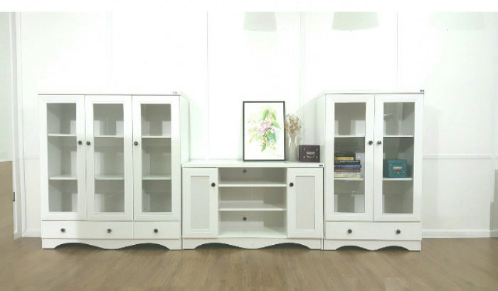 Full Set Of Tv Sets And Display Cabinet