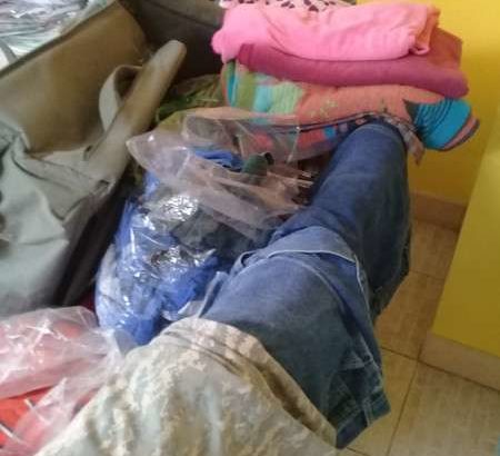 Men’s clothes-XL , blue jeans, cleaning supplies