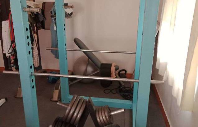 POWER RACK /WEIGHT PLATES (108 kg)