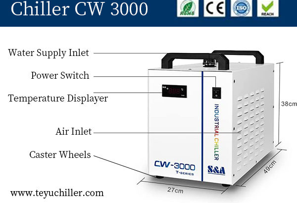 Mini industrial chiller unit CW 3000 for CO2 Laser